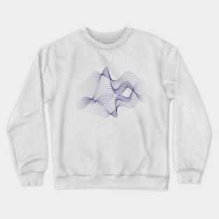 Abstract Blue waves lines Crewneck Sweatshirt